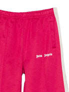 Pantaloni sportivi per bambina Palm Angels Kids fucsia con dettagli a righe F6PAJGPA048 402 PALM ANGELS KIDS 