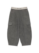 Pantaloni cargo per bambina Palm Angels Kids grigi con vita logo F6PAJGPA138 110 PALM ANGELS KIDS 