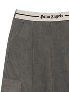 Pantaloni cargo per bambina Palm Angels Kids grigi con vita logo F6PAJGPA138 110 PALM ANGELS KIDS 