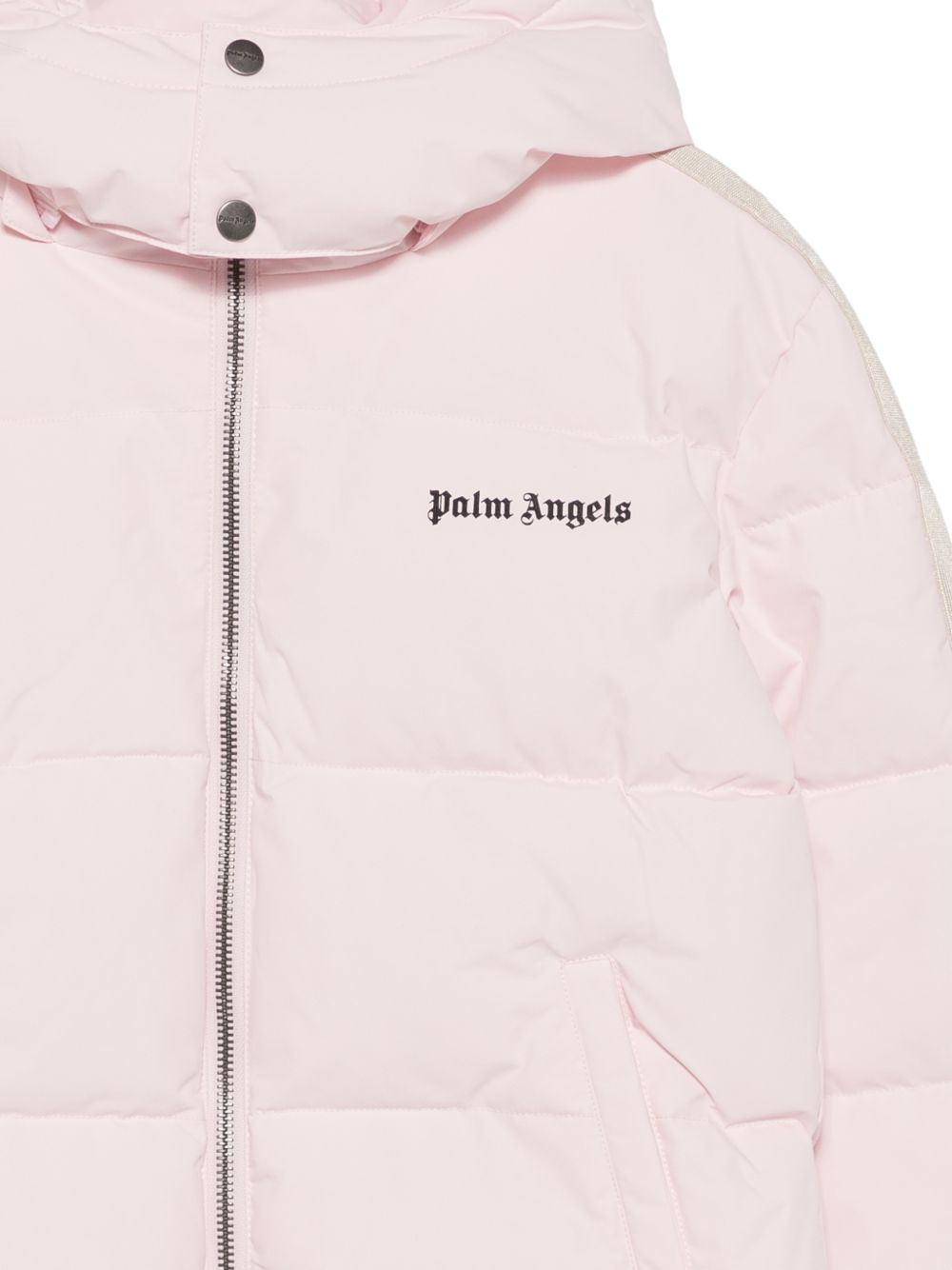 Piumino con logo per bambina Palm Angels Kids rosa con cappuccio F6PAJGPF008 042 PALM ANGELS KIDS 