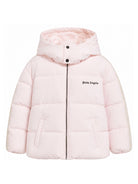 Piumino con logo per bambina Palm Angels Kids rosa con cappuccio F6PAJGPF008 042 PALM ANGELS KIDS 