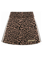 Minigonna per bambina Palm Angels Kids marone con fantasia leopardata F6PAJGSK158 220 PALM ANGELS KIDS 