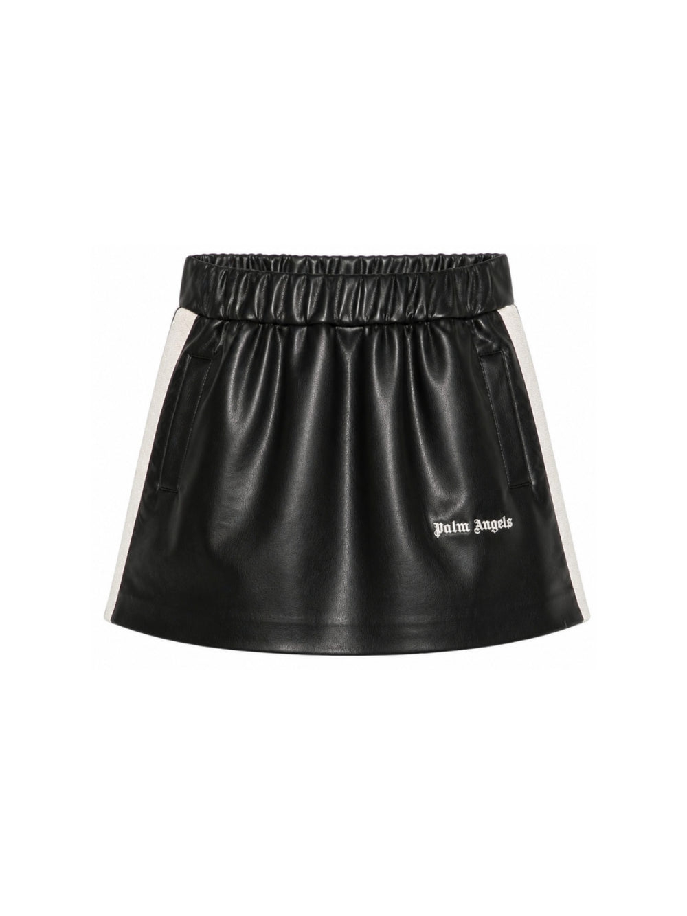 Gonna per bambina Palm Angels Kids nera con logo ricamato F6PAJGSK167 110 PALM ANGELS KIDS 