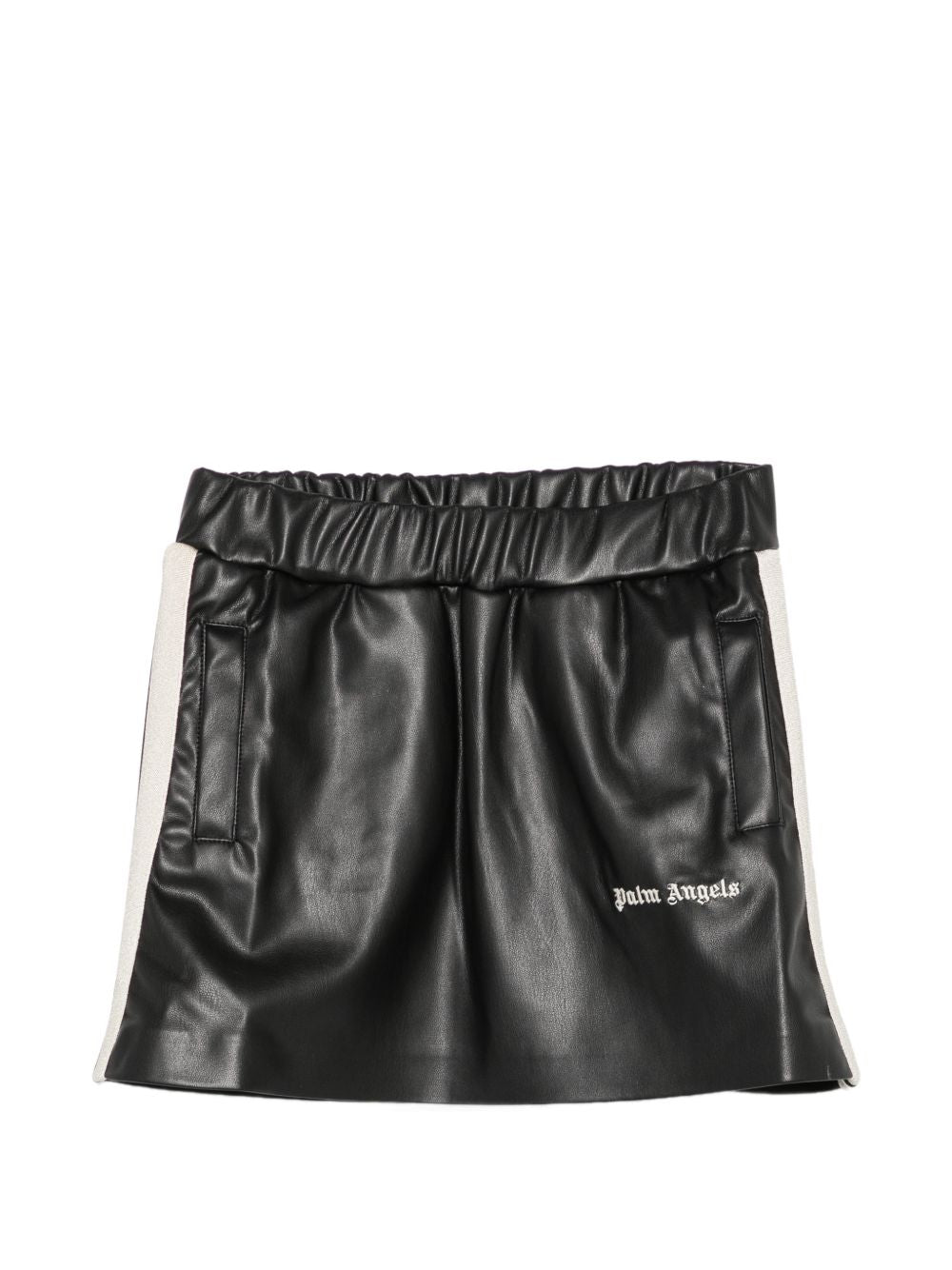Gonna per bambina Palm Angels Kids nera con logo ricamato F6PAJGSK167 110 PALM ANGELS KIDS 
