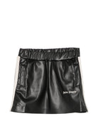 Gonna per bambina Palm Angels Kids nera con logo ricamato F6PAJGSK167 110 PALM ANGELS KIDS 