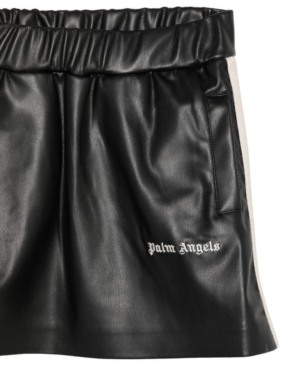 Gonna per bambina Palm Angels Kids nera con logo ricamato F6PAJGSK167 110 PALM ANGELS KIDS 