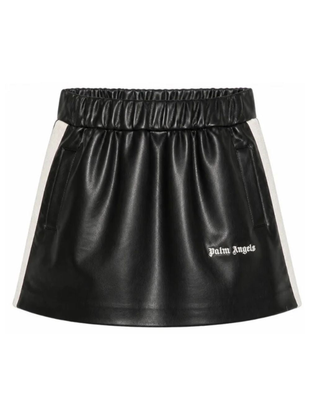 Gonna per bambina Palm Angels Kids nera con logo ricamato F6PAJGSK167 110 PALM ANGELS KIDS 