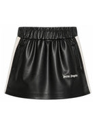 Gonna per bambina Palm Angels Kids nera con logo ricamato F6PAJGSK167 110 PALM ANGELS KIDS 