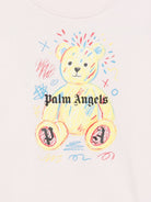 Felpa per bambina Palm Angels Kids rosa con stampa grafica F6PAJGSW080 042 PALM ANGELS KIDS 