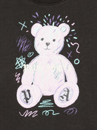 Felpa per bambina Palm Angels Kids nera con stampa grafica F6PAJGSW080 110 PALM ANGELS KIDS 