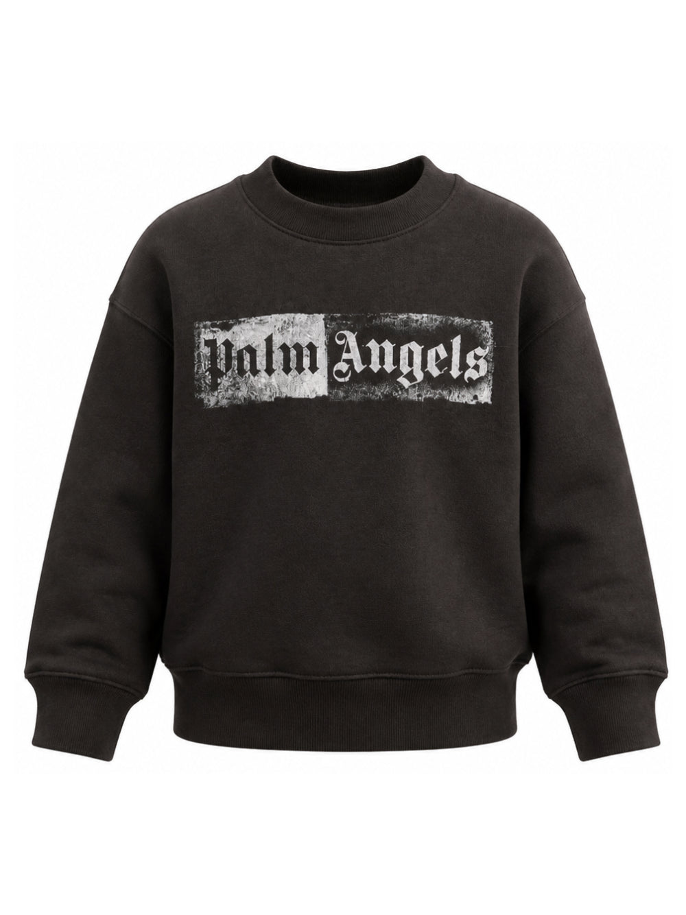 Felpa per bambina Palm Angels Kids nera con stampa grafica F6PAJGSW088 110 PALM ANGELS KIDS 