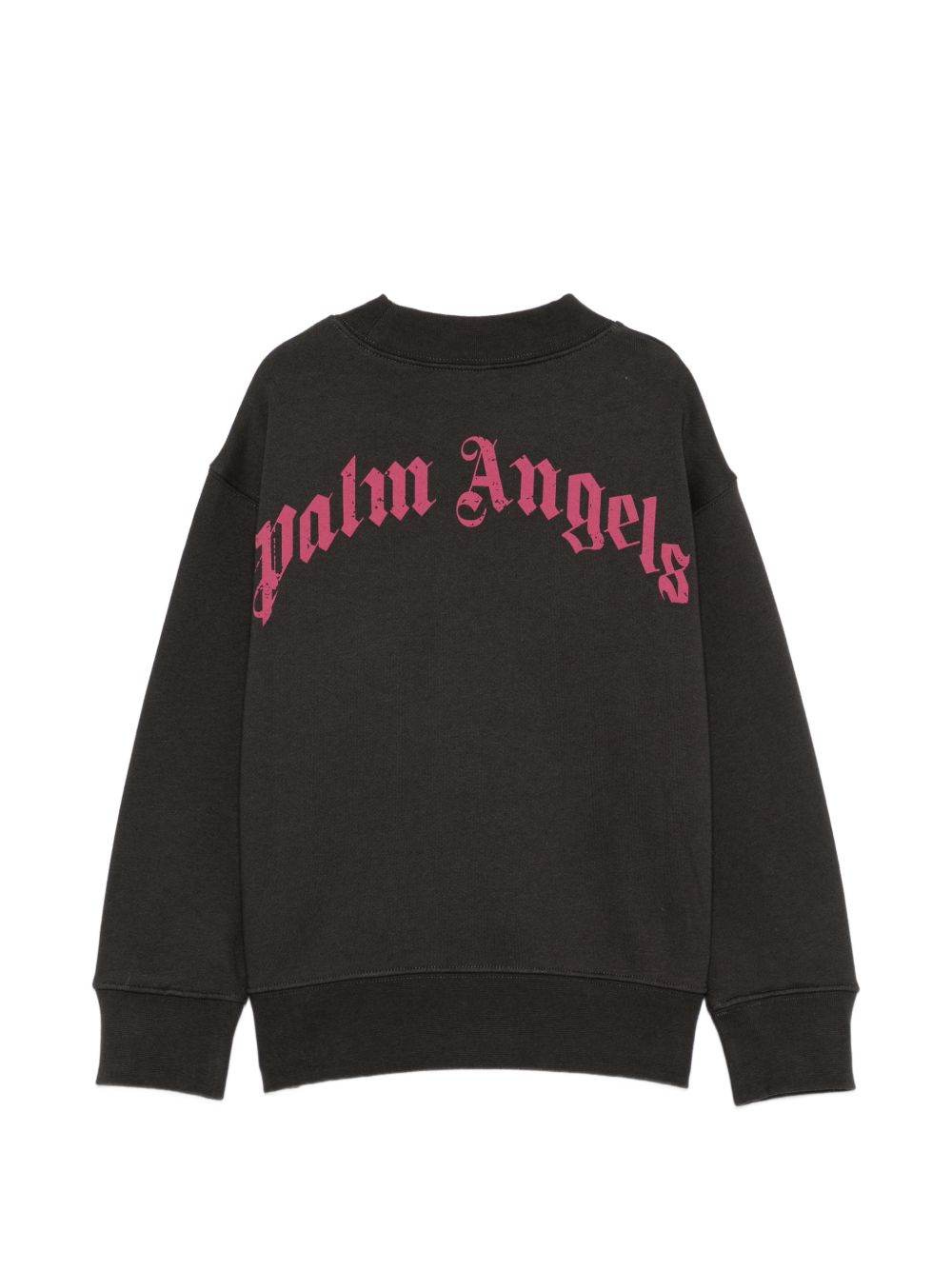 Felpa per bambina Palm Angels Kids grigia con logo sul davanti F6PAJGSW143 110 PALM ANGELS KIDS 