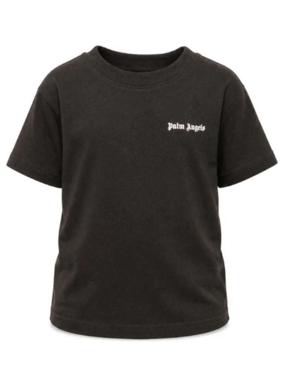 T-shirt per bambina Palm Angels Kids nera con dettaglio logo F6PAJGTH034 110 PALM ANGELS KIDS 