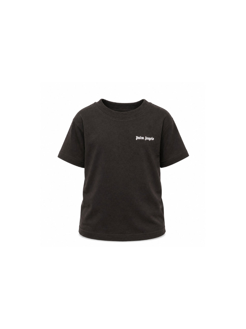 T-shirt per bambina Palm Angels Kids nera con dettaglio logo F6PAJGTH034 110 PALM ANGELS KIDS 