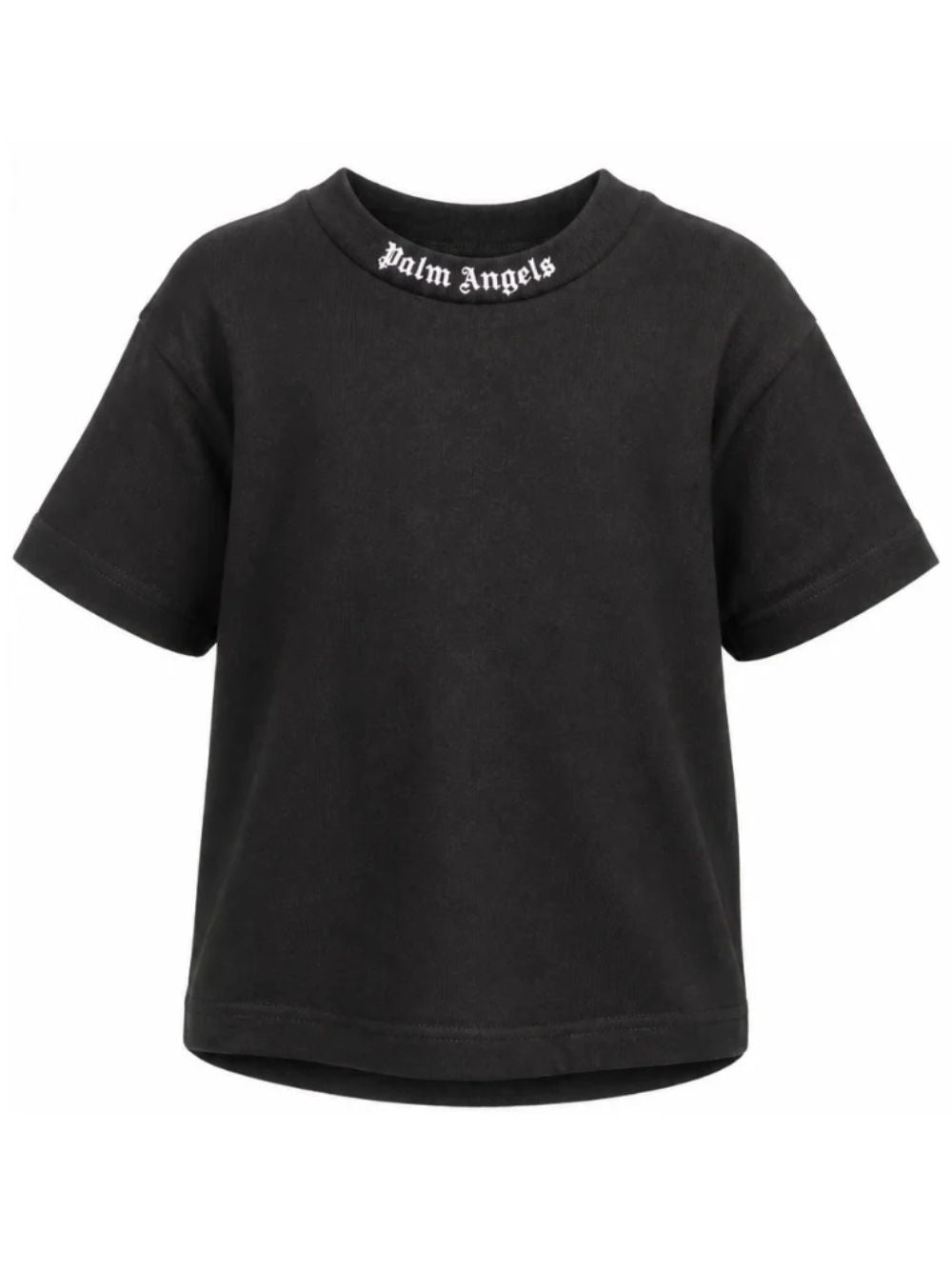 T-shirt per bambina Palm Angels Kids nera con stampa logo F6PAJGTH064 110 PALM ANGELS KIDS 