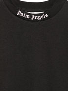 T-shirt per bambina Palm Angels Kids nera con stampa logo F6PAJGTH064 110 PALM ANGELS KIDS 