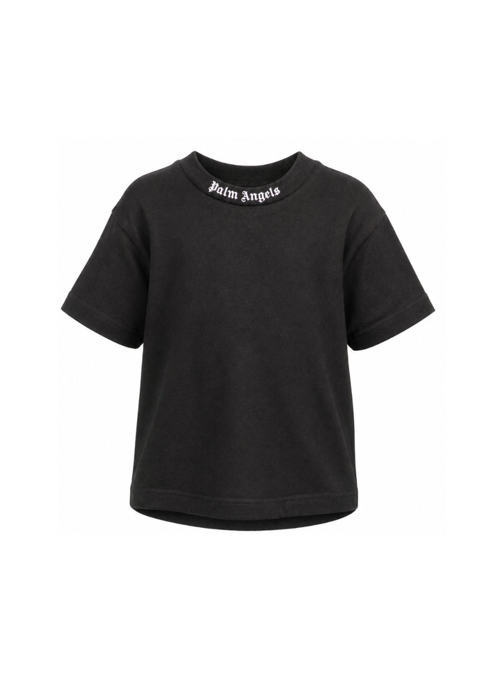 T-shirt per bambina Palm Angels Kids nera con stampa logo F6PAJGTH064 110 PALM ANGELS KIDS 