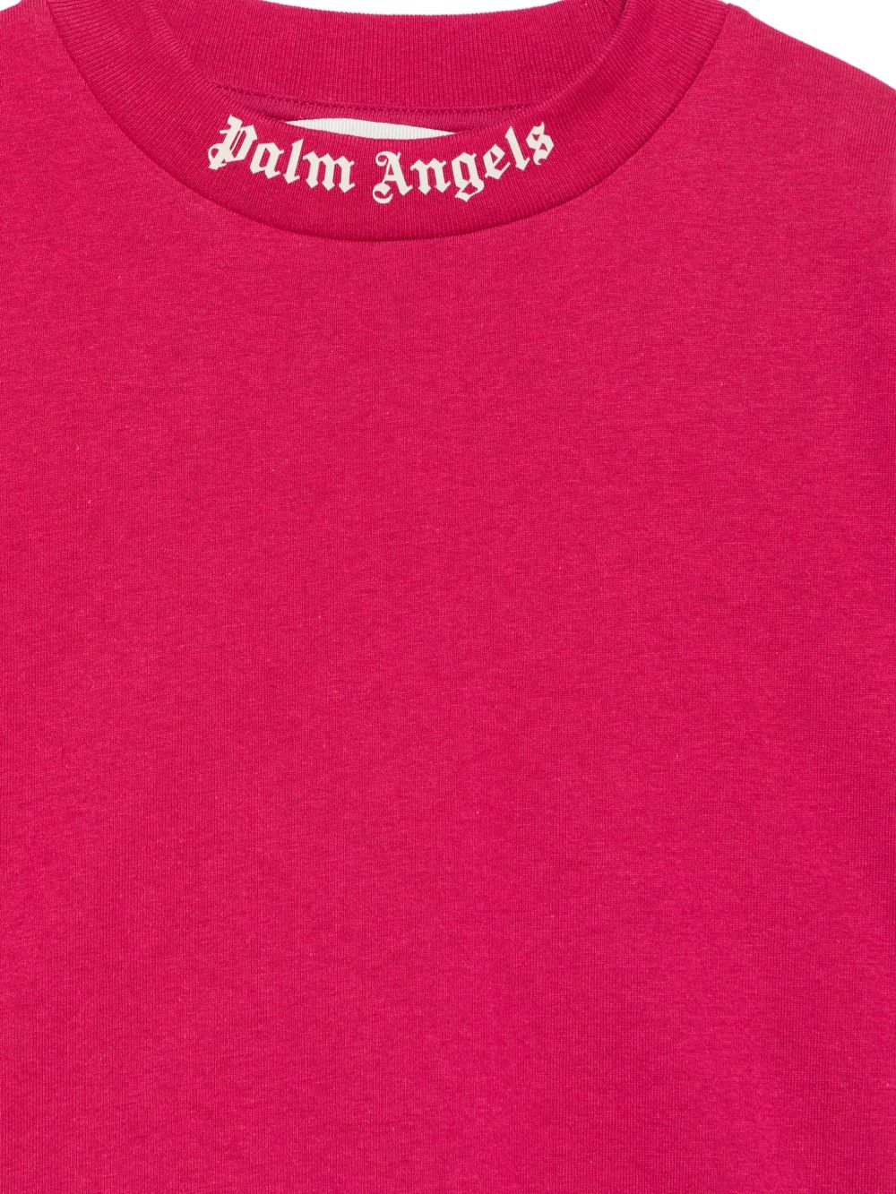 T-shirt per bambina Palm Angels Kids fucsia con stampa logo F6PAJGTH064 402 PALM ANGELS KIDS 