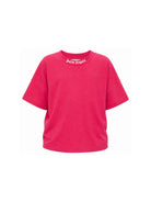 T-shirt per bambina Palm Angels Kids fucsia con stampa logo F6PAJGTH064 402 PALM ANGELS KIDS 