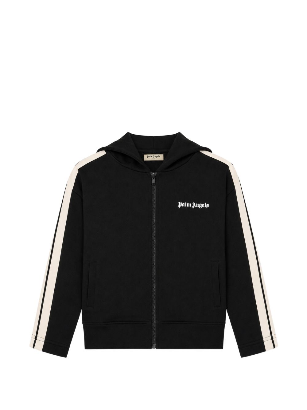 Felpa per bambina Palm Angels Kids nera con bande laterali F6PAJGZH037 110 PALM ANGELS KIDS 