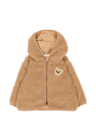 Giacca Teddy Bear per neonati Palm Angels Kids beige con shearling sintetico F6PANBJK203 015 PALM ANGELS KIDS 