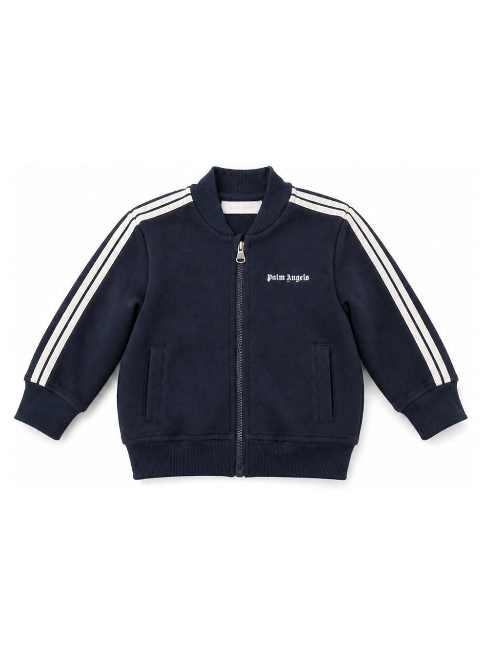 Felpa per neonato Palm Angels Kids blu con logo stampato sul davanti F6PANBJK211 126 PALM ANGELS KIDS 