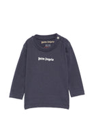 T-shirt a maniche lunghe per neonato Palm Angels Kids blu con logo F6PANBTH179 1528 PALM ANGELS KIDS 