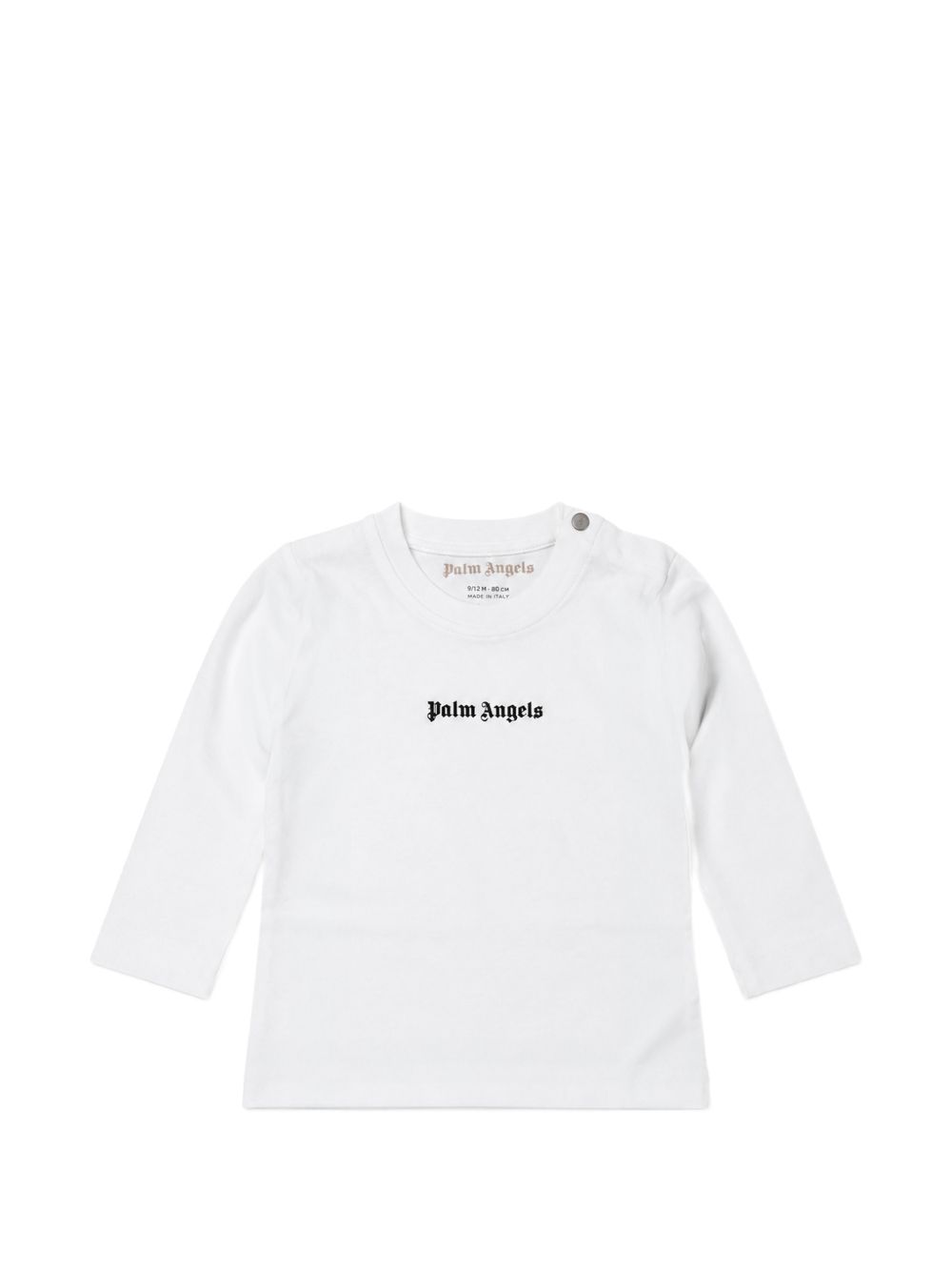 T-shirt a maniche lunghe per neonato Palm Angels Kids bianca con logo F6PANBTH179 412 PALM ANGELS KIDS 