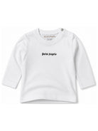 T-shirt a maniche lunghe per neonato Palm Angels Kids bianca con logo F6PANBTH179 412 PALM ANGELS KIDS 