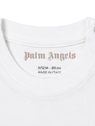 T-shirt a maniche lunghe per neonato Palm Angels Kids bianca con logo F6PANBTH179 412 PALM ANGELS KIDS 