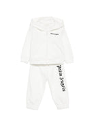 Tuta sportiva per neonato Palm Angels Kids bianca con logo F6PANBTP180 412 PALM ANGELS KIDS 