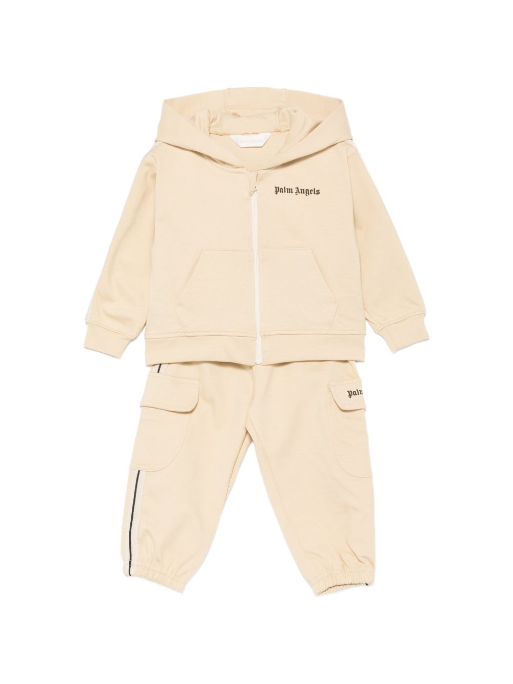 Completo sportivo per neonato Palm Angels Kids beige con cappuccio F6PANBTP202 015 PALM ANGELS KIDS 
