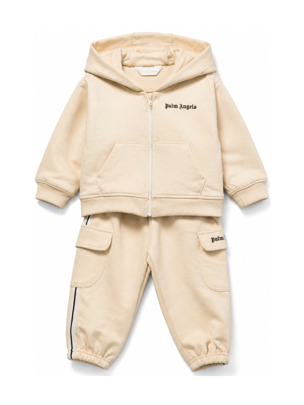 Completo sportivo per neonato Palm Angels Kids beige con cappuccio F6PANBTP202 015 PALM ANGELS KIDS 