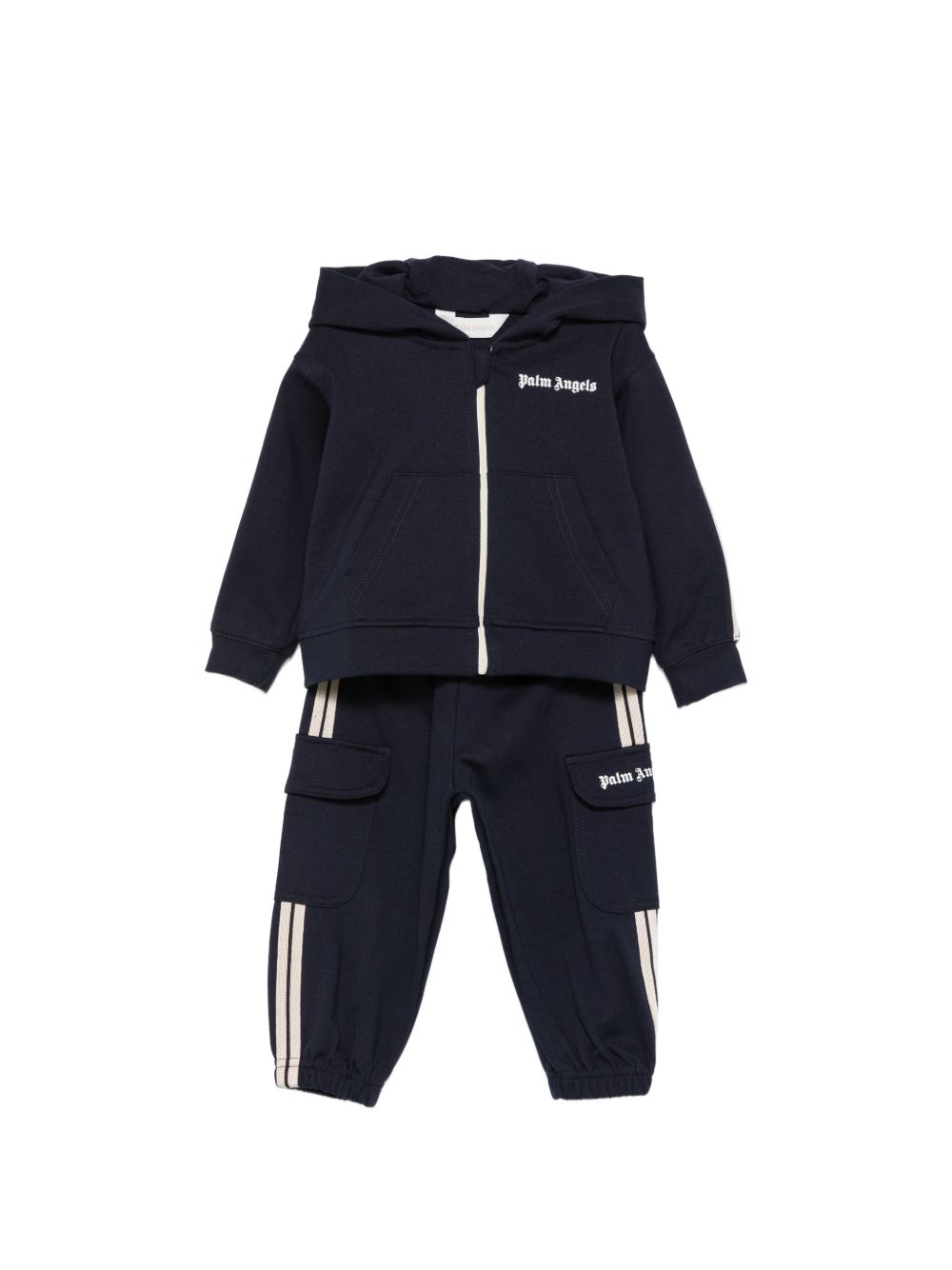 Completo sportivo per neonato Palm Angels Kids blu con cappuccio F6PANBTP202 1528 PALM ANGELS KIDS 