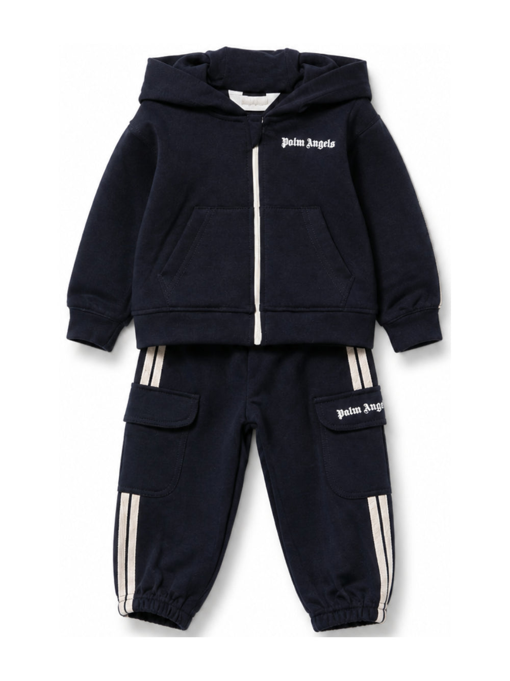 Completo sportivo per neonato Palm Angels Kids blu con cappuccio F6PANBTP202 1528 PALM ANGELS KIDS 