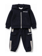 Completo sportivo per neonato Palm Angels Kids blu con cappuccio F6PANBTP202 1528 PALM ANGELS KIDS 