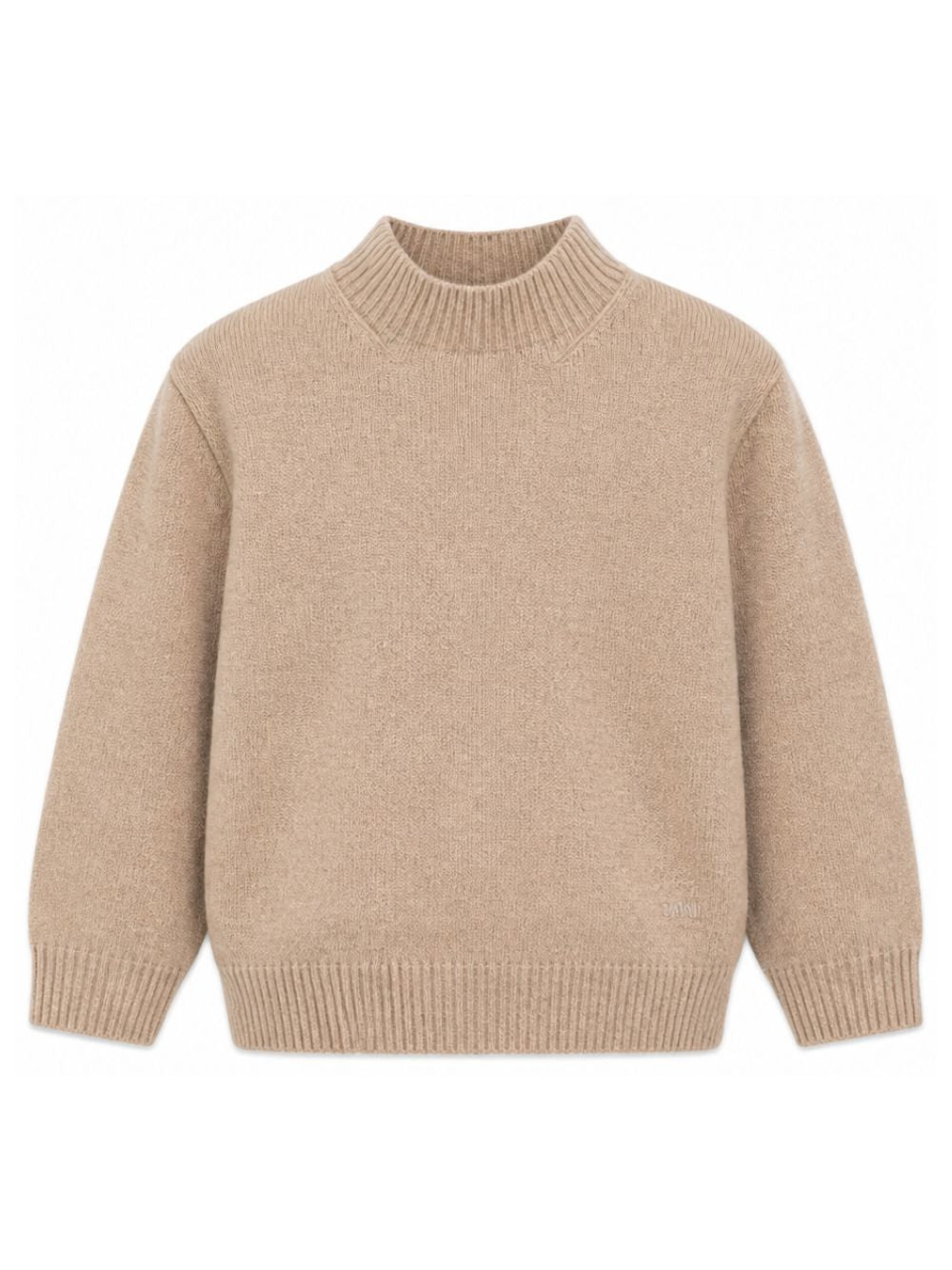 Maglione per bambino Paolo Pecora Kids beige con logo ricamato sul davanti PP4395 GREIG PAOLO PECORA KIDS 