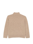 Maglione per bambino Paolo Pecora Kids beige con logo ricamato sul davanti PP4395 GREIG PAOLO PECORA KIDS 