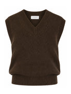 Gilet per bambino Paolo Pecora Kids marrone con trama a coste PP4401 WENGH PAOLO PECORA KIDS 