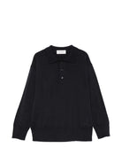 Maglione per bambino Paolo Pecora Kids blu con colletto stile polo PP4404 BLU PAOLO PECORA KIDS 