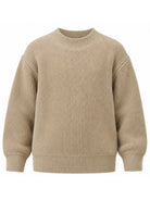Maglione per bambino Paolo Pecora beige a maglia grezza PP4405 GRIEG PAOLO PECORA KIDS 
