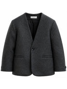 Blazer monopetto per bambino Paolo Pecora Kids grigio con finitura infeltrita PP4417 GRIGM PAOLO PECORA KIDS 