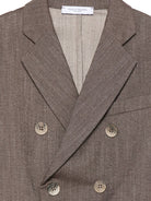Blazer doppiopetto per bambino Paolo Pecora Kids marrone con revers classici PP4419 WENGH PAOLO PECORA KIDS 