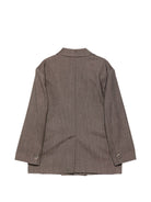 Blazer doppiopetto per bambino Paolo Pecora Kids marrone con revers classici PP4419 WENGH PAOLO PECORA KIDS 