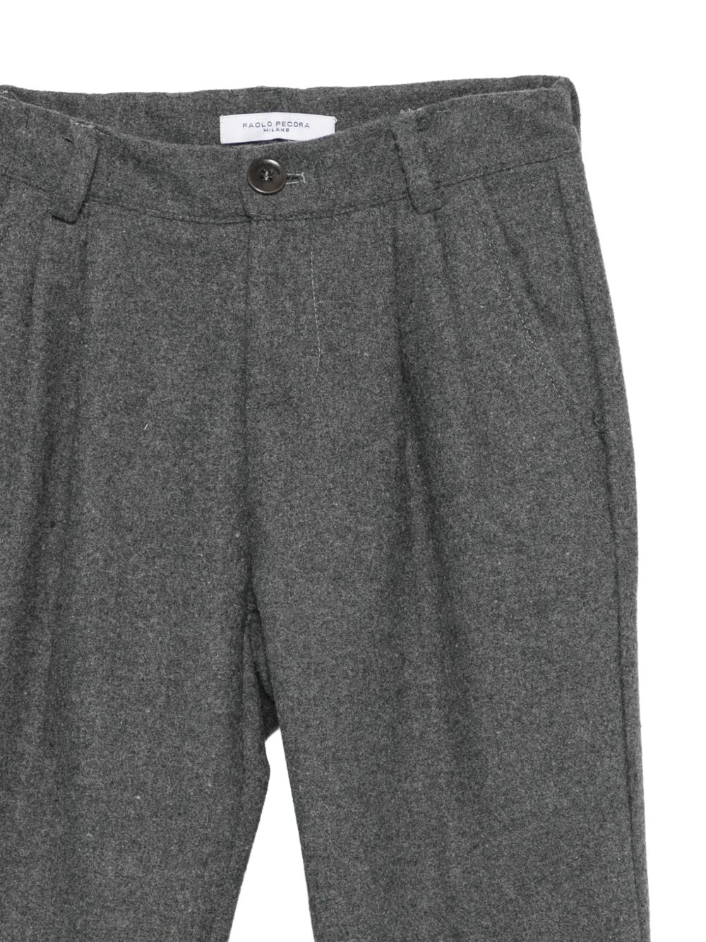 Pantaloni per bambino Paolo Pecora Kids grigi con dettagli a pieghe PP4422 GRIGM PAOLO PECORA KIDS 