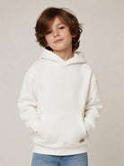 Felpa per bambino Paolo Pecora Kids bianco con tasca a marsupio PP4432 LATTE PAOLO PECORA KIDS 