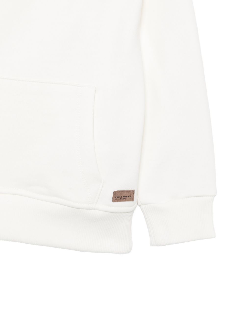 Felpa per bambino Paolo Pecora Kids bianco con tasca a marsupio PP4432 LATTE PAOLO PECORA KIDS 