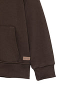 Felpa per bambino Paolo Pecora Kids marrone con tasca a marsupio PP4432 WENGH PAOLO PECORA KIDS 