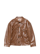 Giubbino per bambino Paolo Pecora Kids marrone con chiusura a bottoni PP4463 CAMME PAOLO PECORA KIDS 