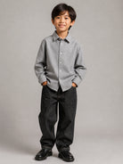 Jeans per bambino Paolo Pecora Kids in denim a gamba ampia PP4466 NERO PAOLO PECORA KIDS 